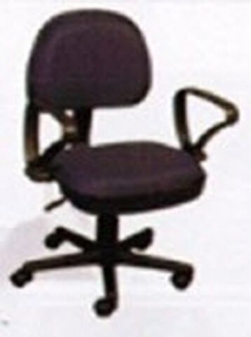 AMJOLCE Finefur Interior Ready to Buy Product > Secretarial Chair with armrest - black fabric > MSD 204AX, Bacolod Secretarial Chair, Bacolod Chair